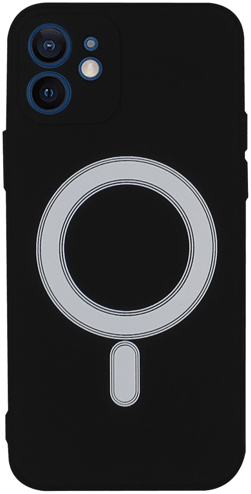 Apple iPhone 12 szilikon tok gyári MagSafe fekete