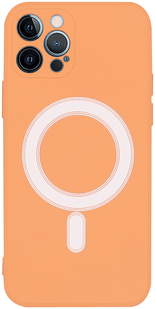 Apple iPhone 12 Pro szilikon tok gyári MagSafe barackszínű