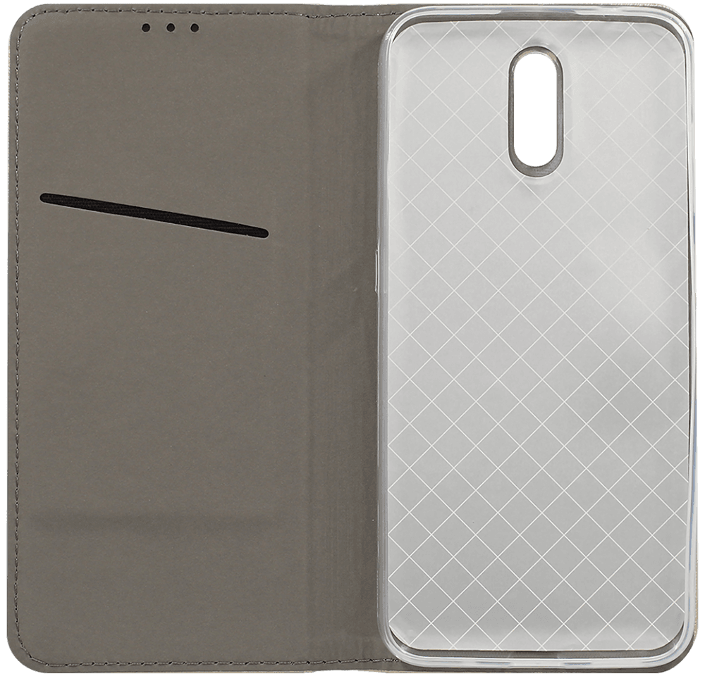 Nokia 2.3 oldalra nyíló flipes bőrtok rombusz mintás arany