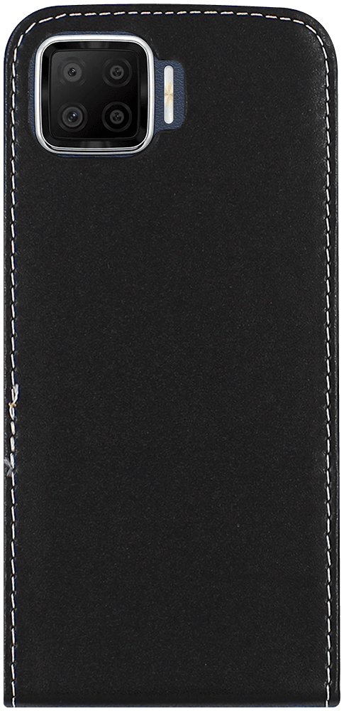 Oppo A73 lenyíló flipes bőrtok fekete