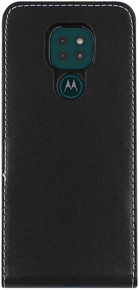 Motorola Moto G9 Play lenyíló flipes bőrtok fekete