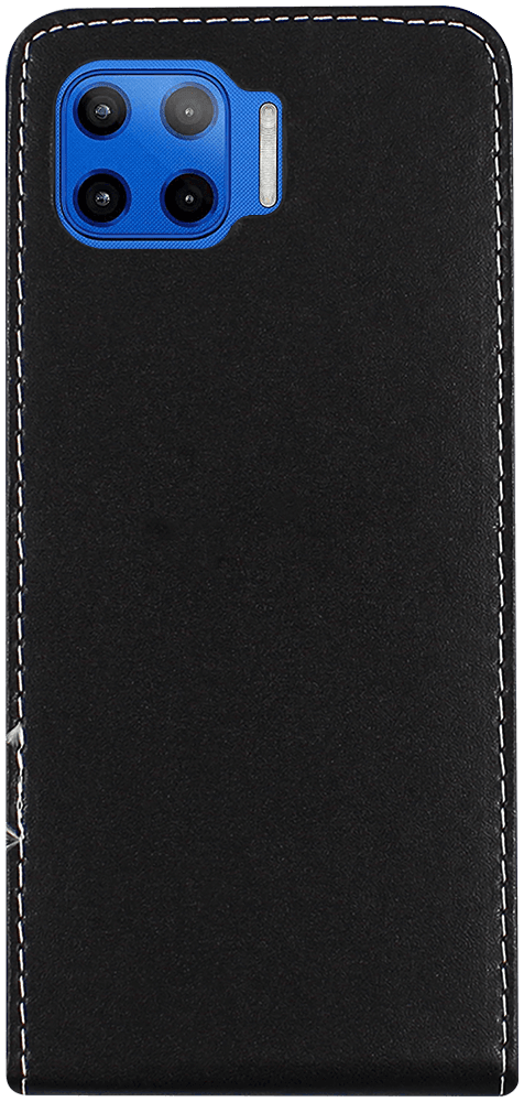 Motorola Moto G 5G Plus lenyíló flipes bőrtok fekete