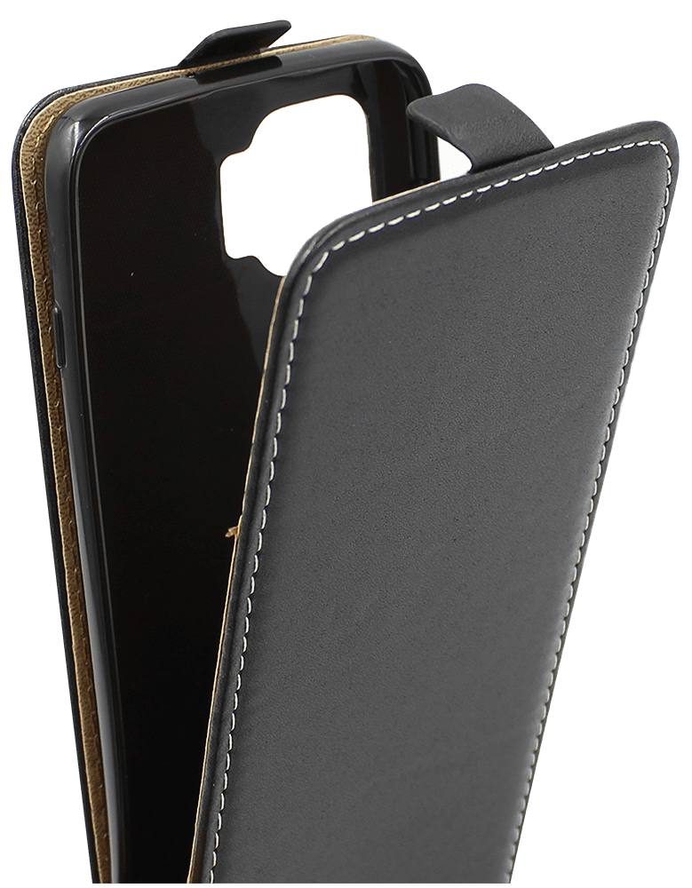 Motorola Moto G 5G Plus lenyíló flipes bőrtok fekete