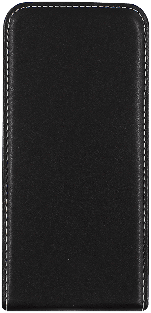 Motorola Moto E5 Plus lenyíló flipes bőrtok fekete
