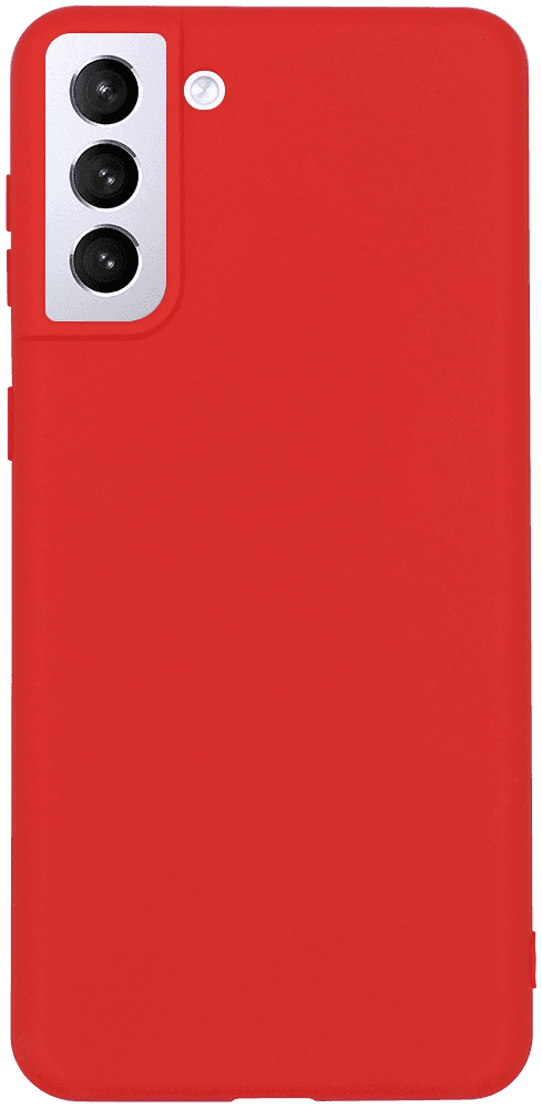 Samsung Galaxy S21 Plus 5G (SM-G996B) szilikon tok matt piros