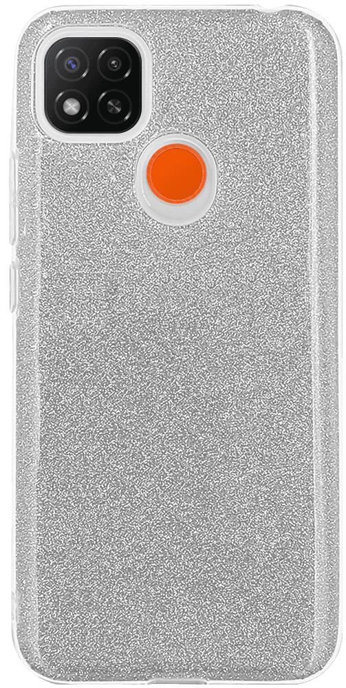 Xiaomi Redmi 9C szilikon tok csillogó hátlap ezüst