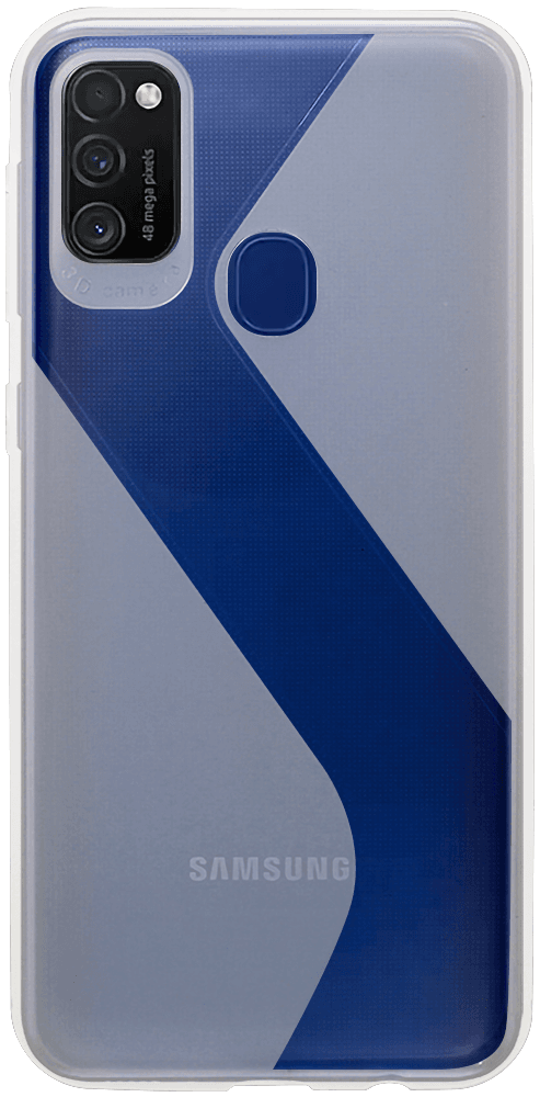 Samsung Galaxy M21 (SM-M215F) szilikon tok S-CASE átlátszó