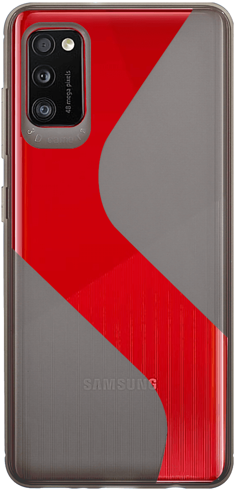 Samsung Galaxy A41 ( SM-A415F) szilikon tok S-CASE átlátszó füstszínű