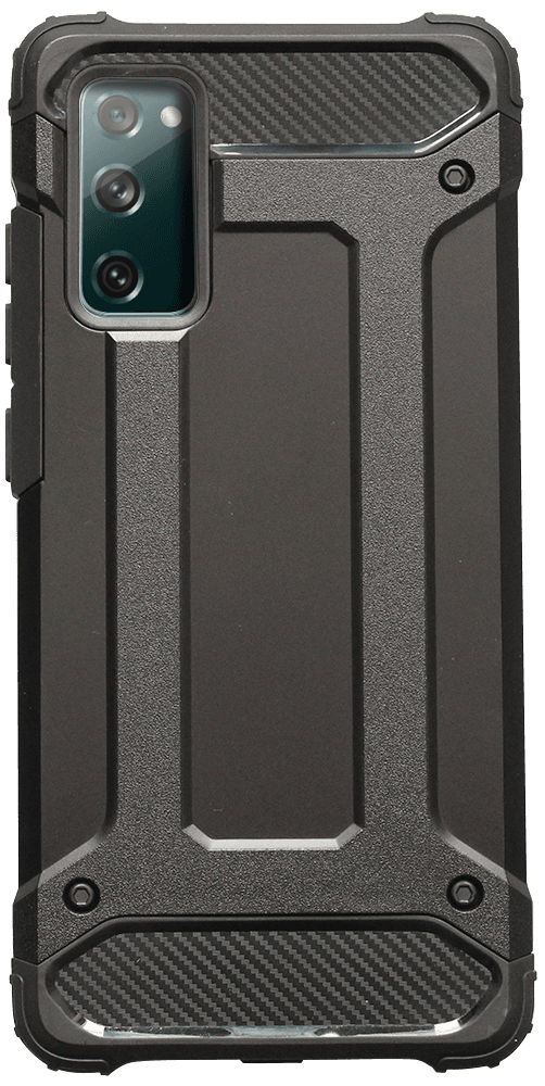 Samsung Galaxy S20 FE 5G ütésálló tok légpárnás sarok, hibrid Forcell Armor fekete