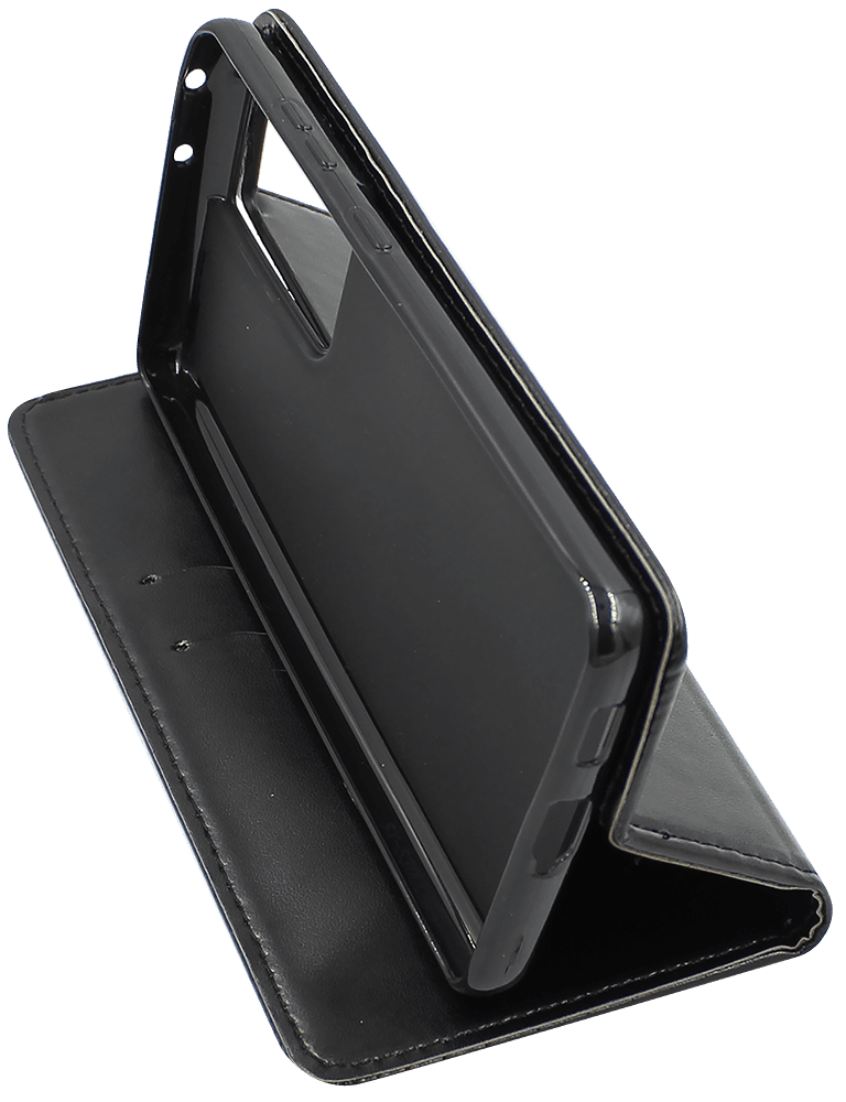 Samsung Galaxy S21 Ultra 5G (SM-G998B) oldalra nyíló flipes bőrtok asztali tartó funkciós fekete