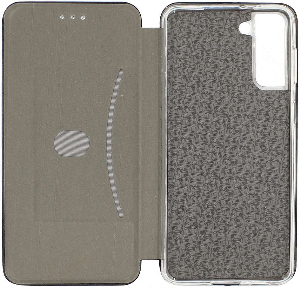 Samsung Galaxy S21 Plus 5G (SM-G996B) oldalra nyíló mágneses flipes bőrtok prémium minőség fekete