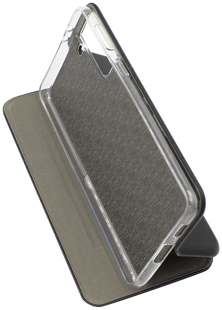 Samsung Galaxy S21 Plus 5G (SM-G996B) oldalra nyíló mágneses flipes bőrtok prémium minőség fekete