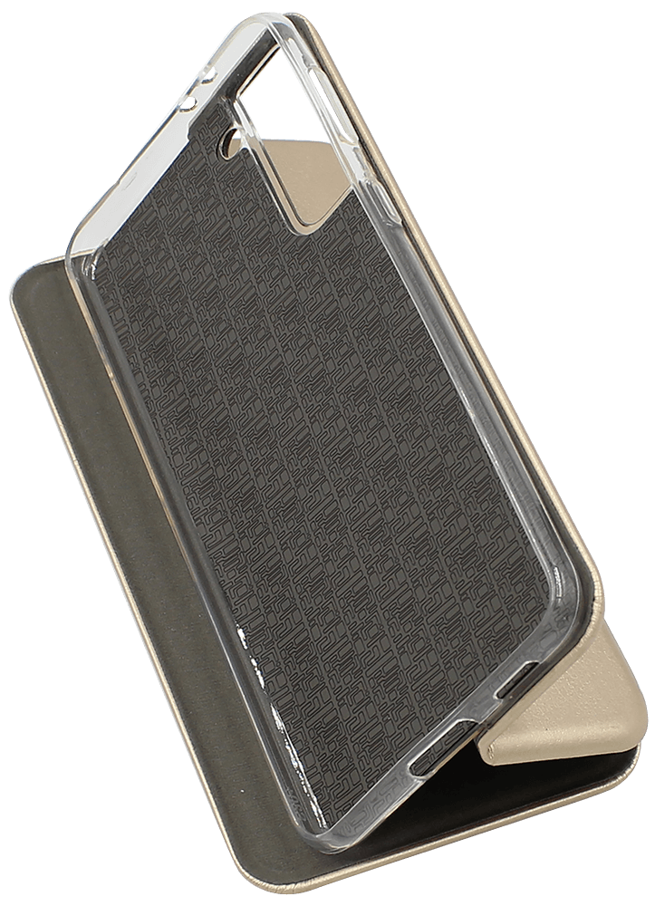 Samsung Galaxy S21 Plus 5G (SM-G996B) oldalra nyíló mágneses flipes bőrtok prémium minőség arany