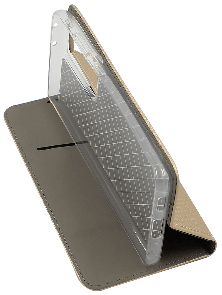 Samsung Galaxy S21 Ultra 5G (SM-G998B) oldalra nyíló flipes bőrtok rombusz mintás arany