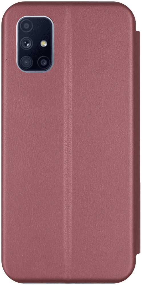 Samsung Galaxy M51 (SM-M515F) oldalra nyíló mágneses flipes bőrtok prémium minőség bordó