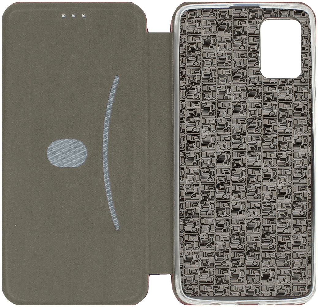Samsung Galaxy M51 (SM-M515F) oldalra nyíló mágneses flipes bőrtok prémium minőség bordó