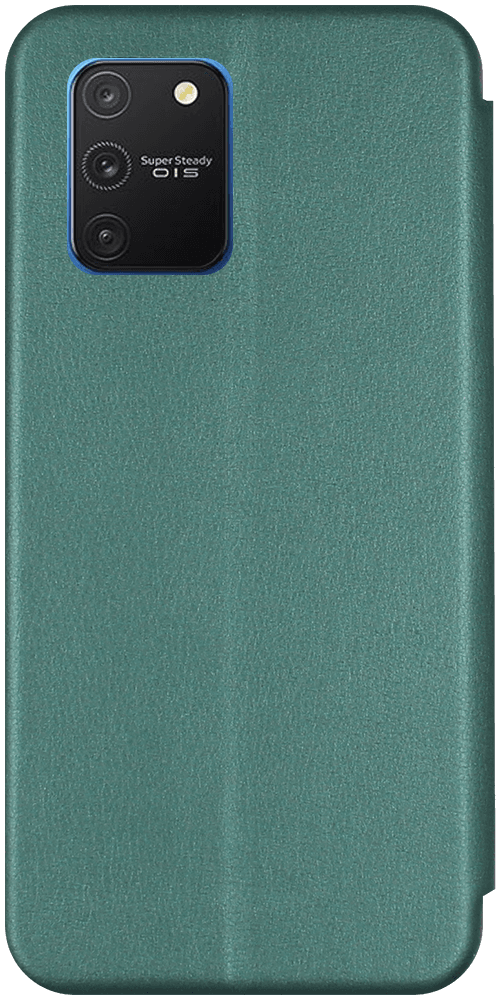 Samsung Galaxy S10 Lite (SM-G770F) oldalra nyíló mágneses flipes bőrtok prémium minőség sötétzöld