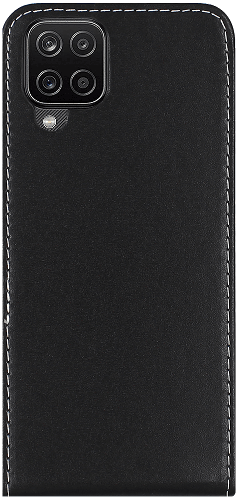 Samsung Galaxy A12 (SM-A125F) lenyíló flipes bőrtok fekete