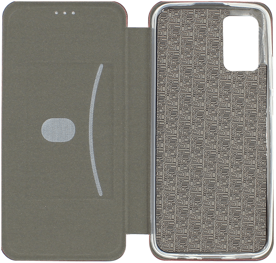 Samsung Galaxy A02s (SM-A025) oldalra nyíló mágneses flipes bőrtok prémium minőség bordó