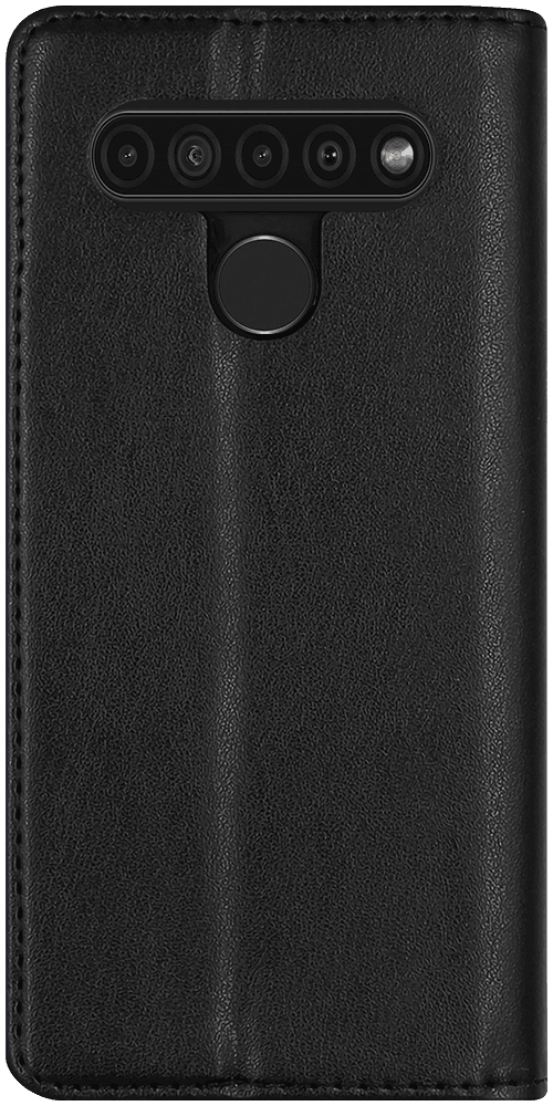 LG K41S oldalra nyíló flipes bőrtok asztali tartó funkciós fekete