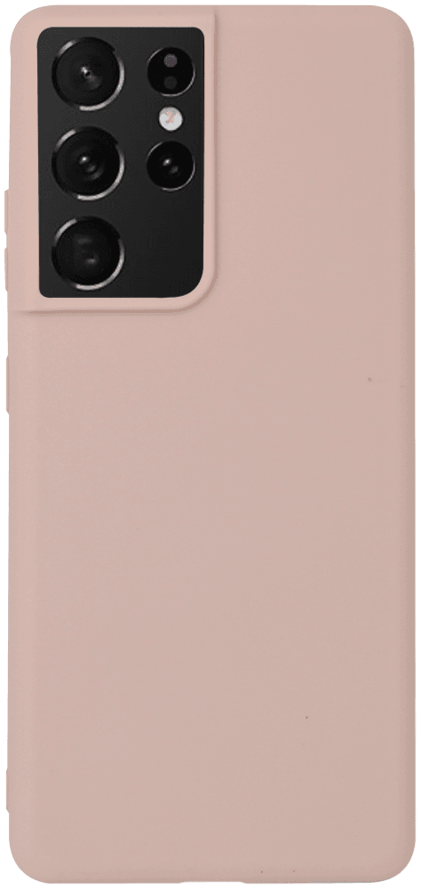 Samsung Galaxy S21 Ultra 5G (SM-G998B) szilikon tok matt púder színű