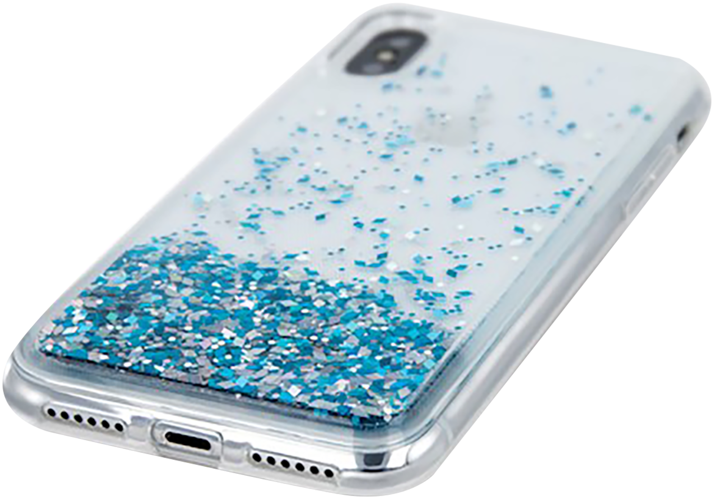 Samsung Galaxy A41 ( SM-A415F) szilikon tok gyári Liquid Sparkle kék/ezüst