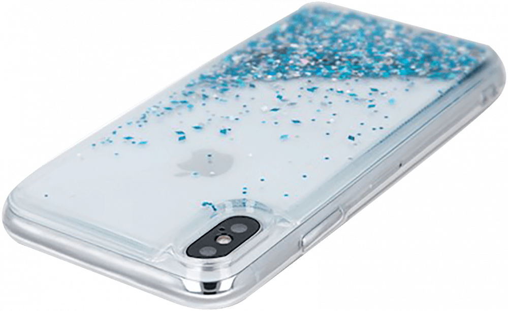 Samsung Galaxy A41 ( SM-A415F) szilikon tok gyári Liquid Sparkle kék/ezüst