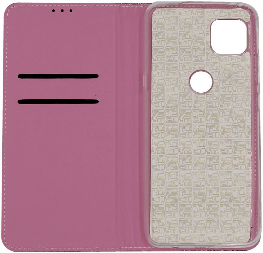 Motorola Moto G 5G oldalra nyíló flipes bőrtok csillámos rozéarany