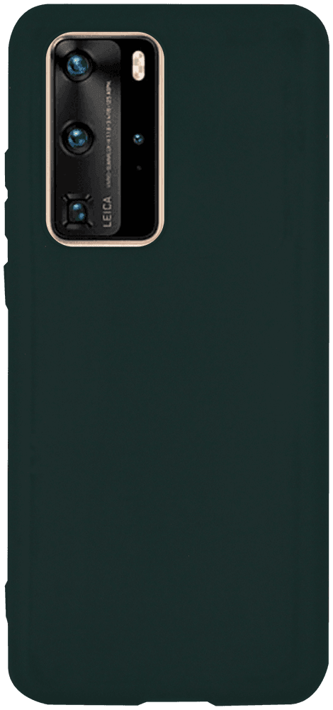 Huawei P40 Pro szilikon tok matt sötétzöld
