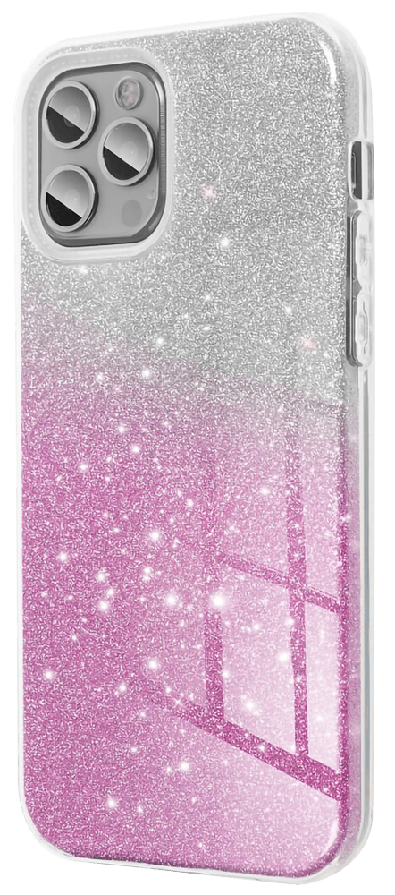 Xiaomi Redmi 9C szilikon tok csillogó hátlap rózsaszín/ezüst