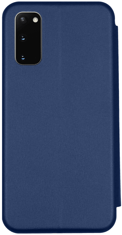 Samsung Galaxy S20 (SM-G980F) oldalra nyíló mágneses flipes bőrtok prémium minőség sötétkék