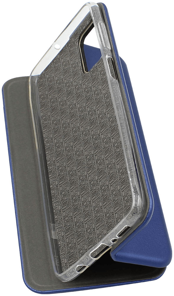 Samsung Galaxy M51 (SM-M515F) oldalra nyíló mágneses flipes bőrtok prémium minőség sötétkék