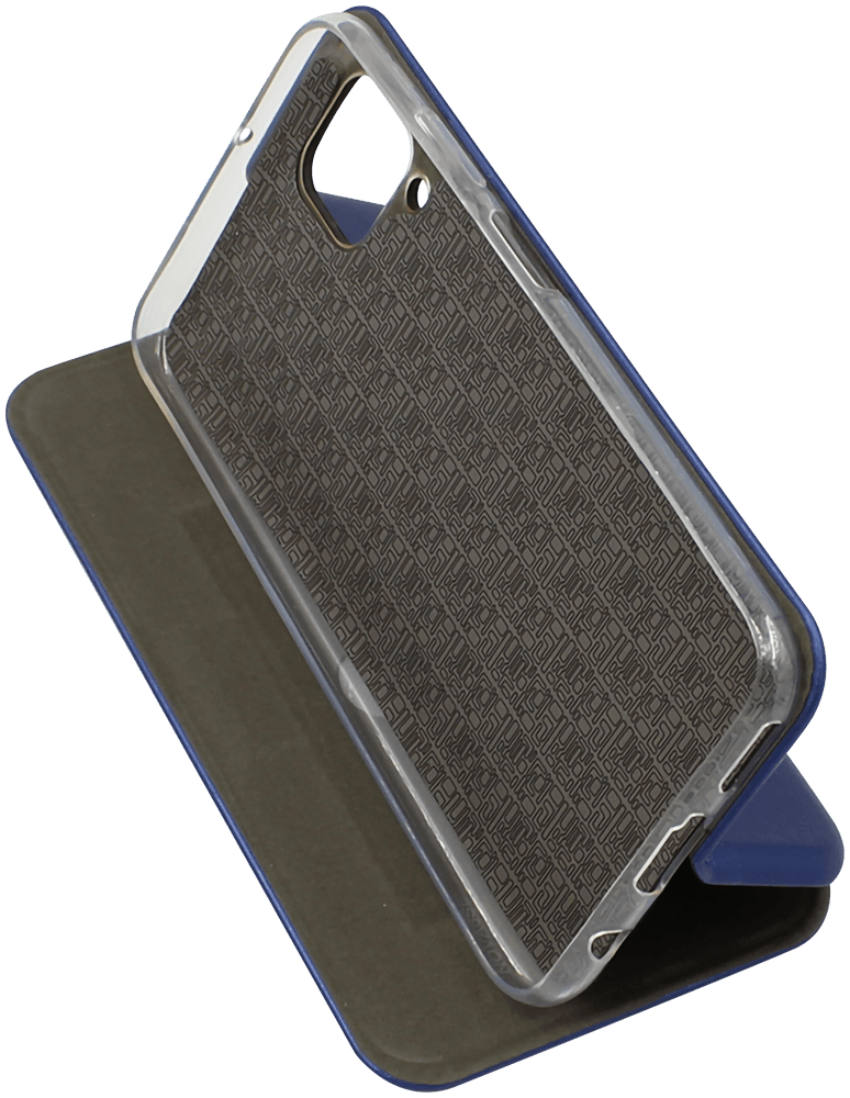 Huawei P40 Lite oldalra nyíló mágneses flipes bőrtok prémium minőség sötétkék