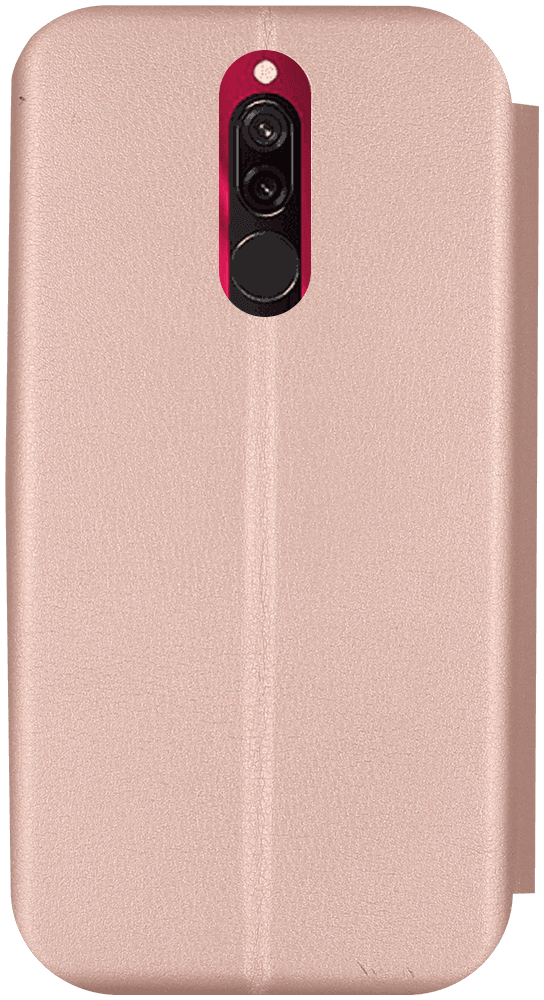 Xiaomi Redmi 8 oldalra nyíló mágneses flipes bőrtok prémium minőség rozéarany