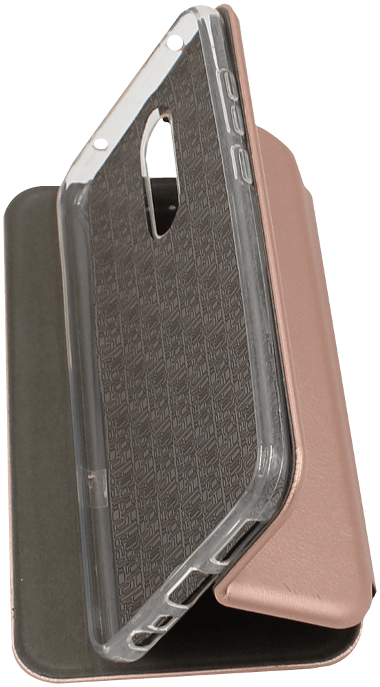 Xiaomi Redmi 8 oldalra nyíló mágneses flipes bőrtok prémium minőség rozéarany