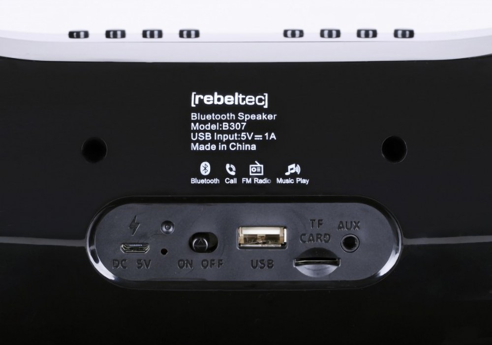 Samsung Galaxy J3 (J310) kompatibilis bluetooth hangszóró Rebeltec Soundbox fekete