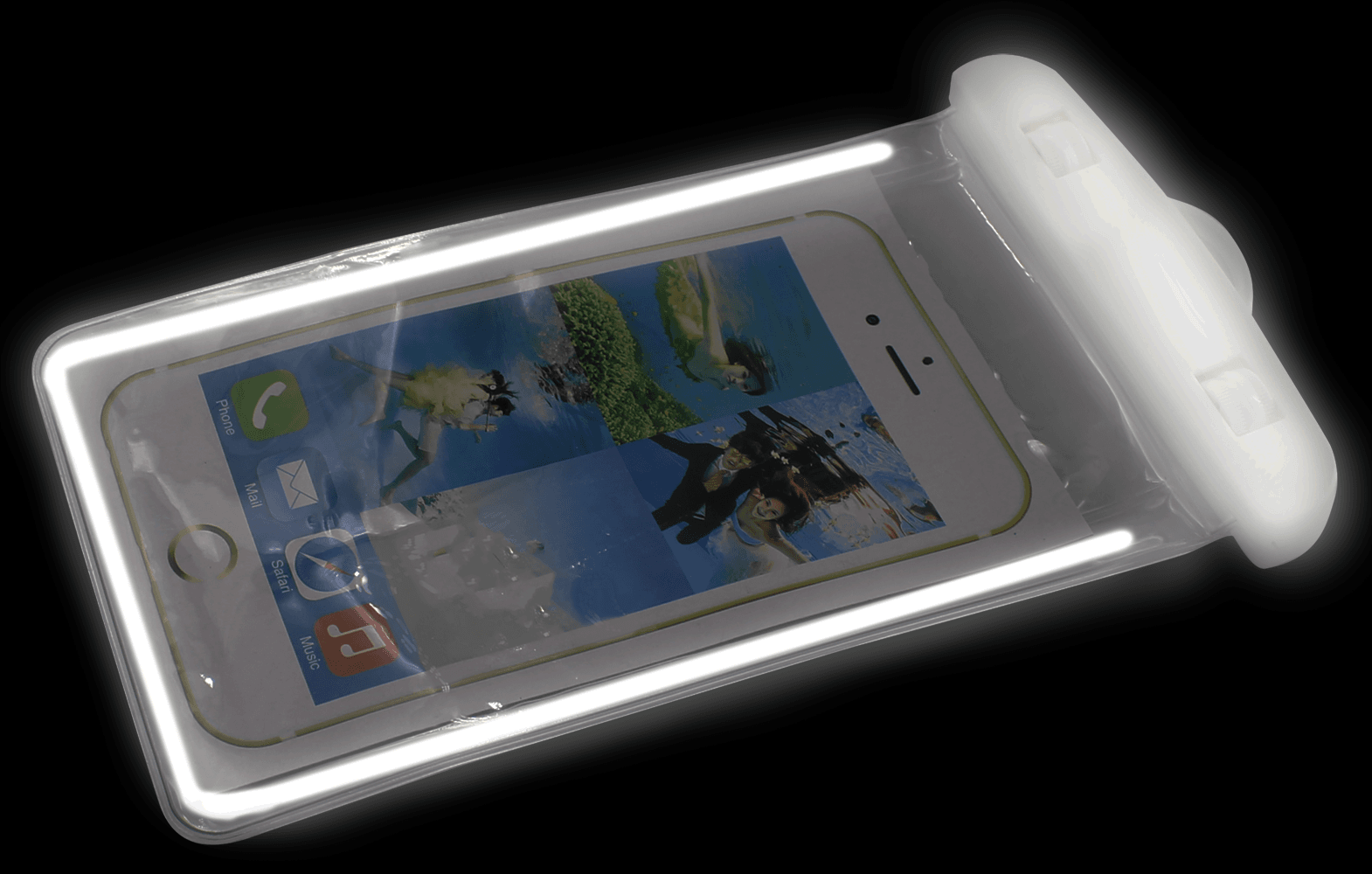 Samsung Galaxy Xcover 5 (SM-G525F) vízálló tok univerzális fluoreszkáló fehér