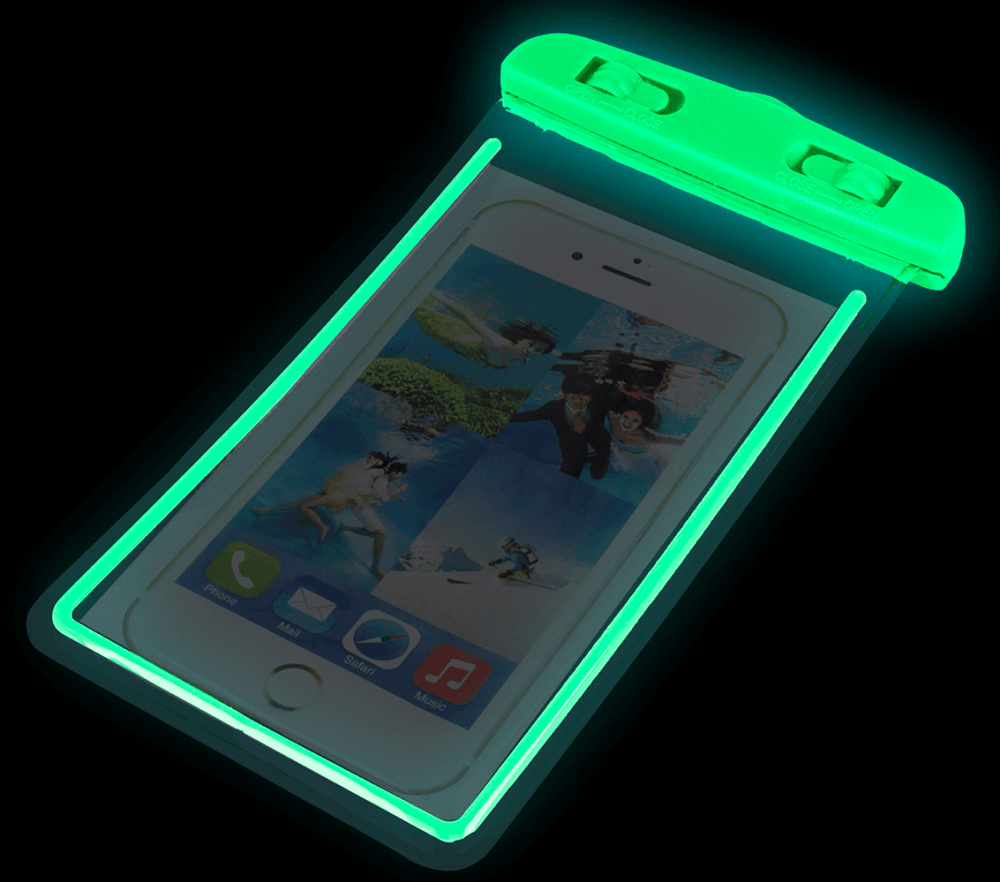 Nokia 2 vízálló tok univerzális fluoreszkáló zöld