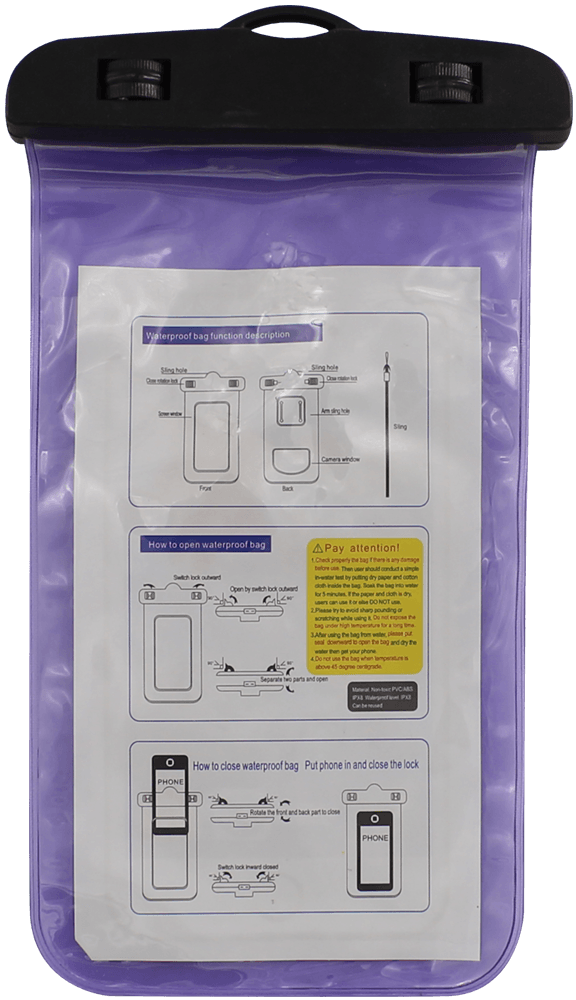 Huawei P9 Lite Mini vízálló tok univerzális lila