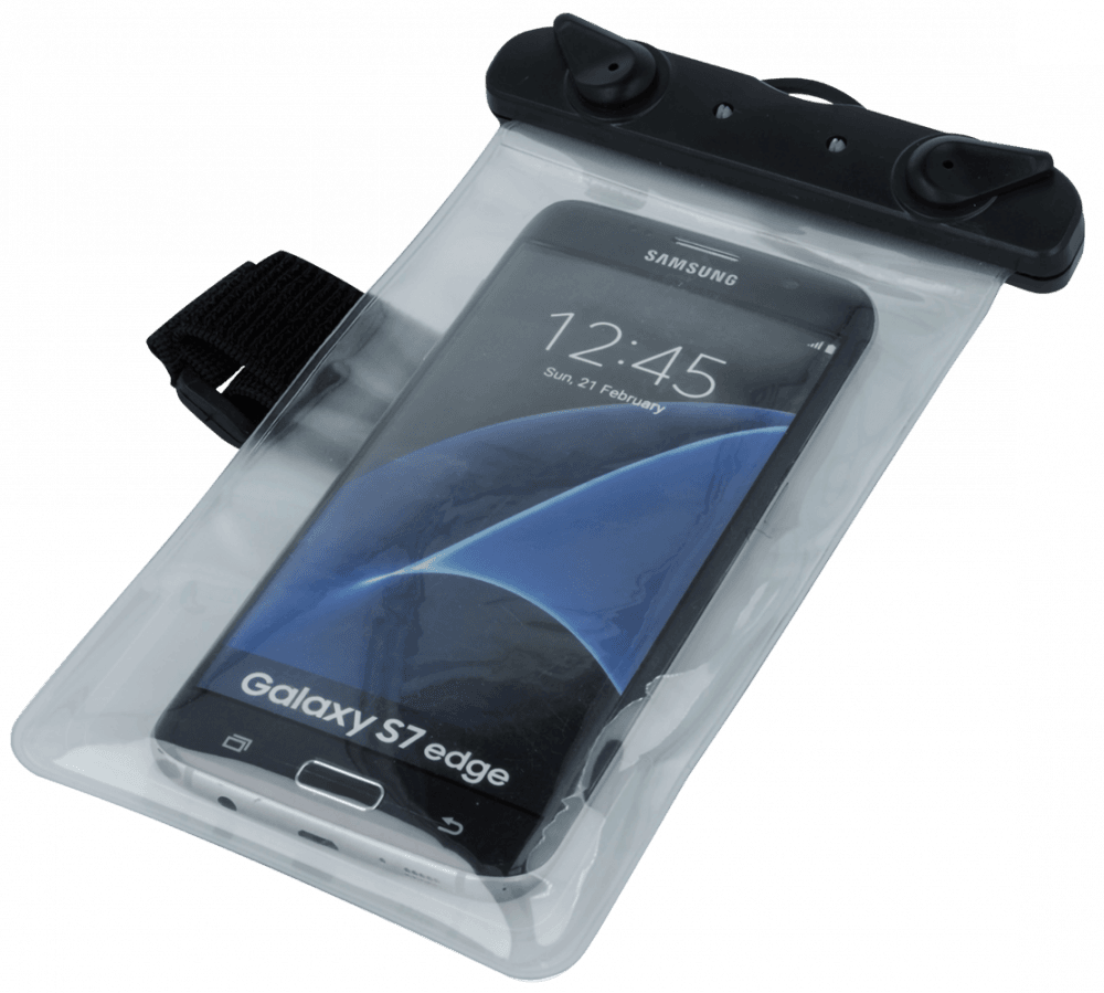 Nokia 1 Plus vízálló tok univerzális, karszalaggal átlátszó