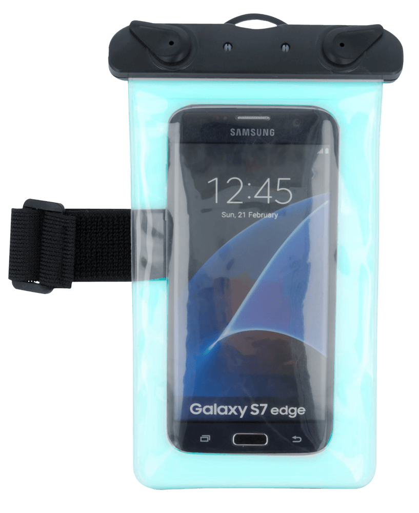 Samsung Galaxy Xcover 4 (G390) vízálló tok univerzális, karszalaggal kék