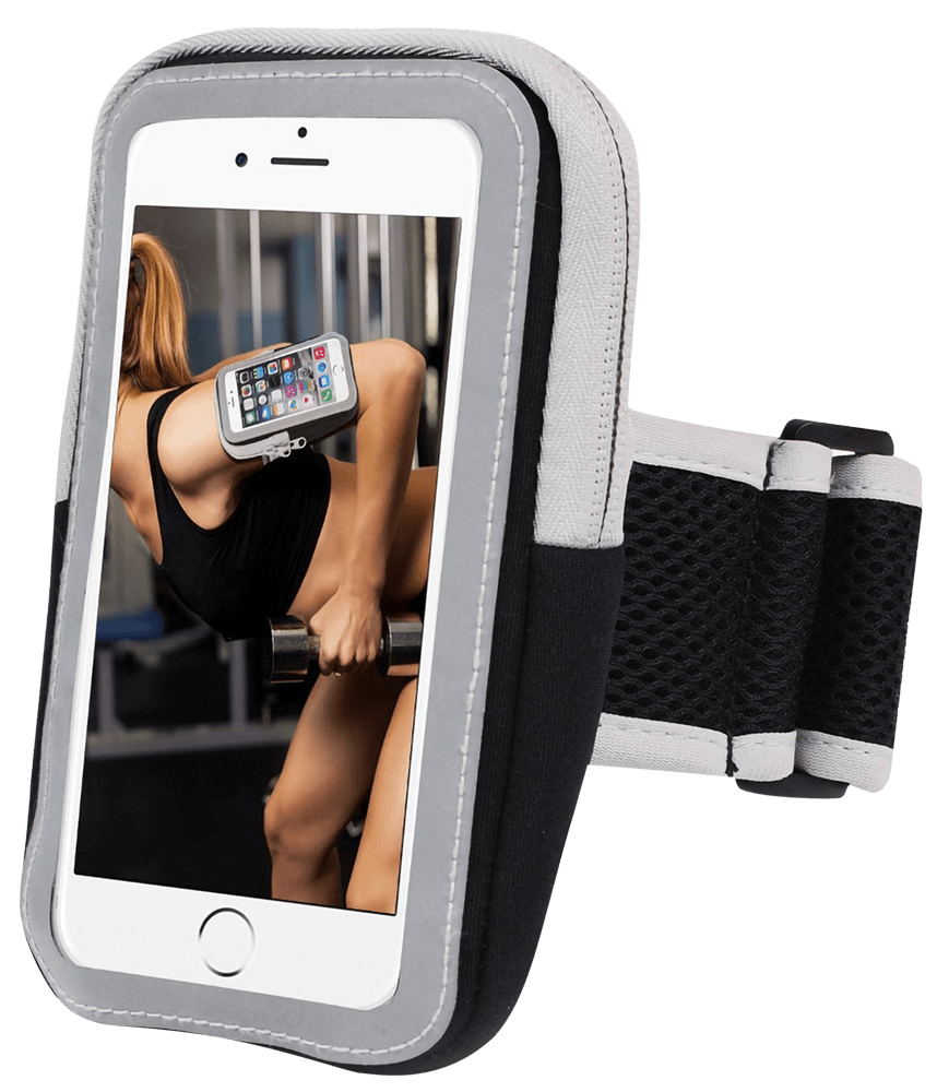 Huawei Mate 10 sport tok univerzális, karra rögzíthető cipzáros fekete