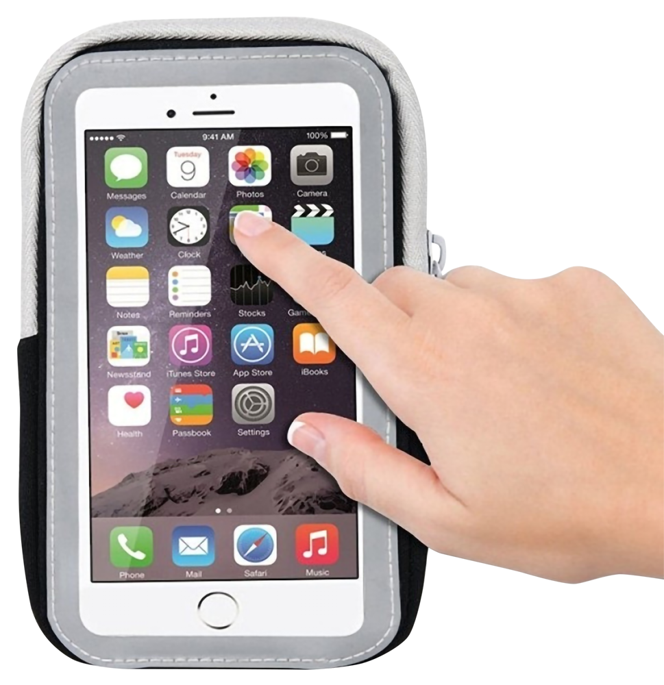 Samsung Galaxy J7 2018 (J740) sport tok univerzális, karra rögzíthető cipzáros kék