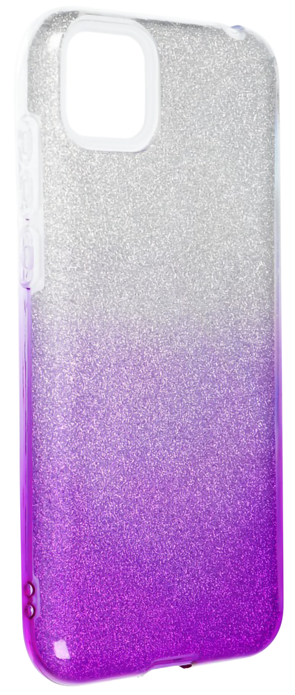 Huawei P Smart 2020 szilikon tok csillogó hátlap lila/ezüst