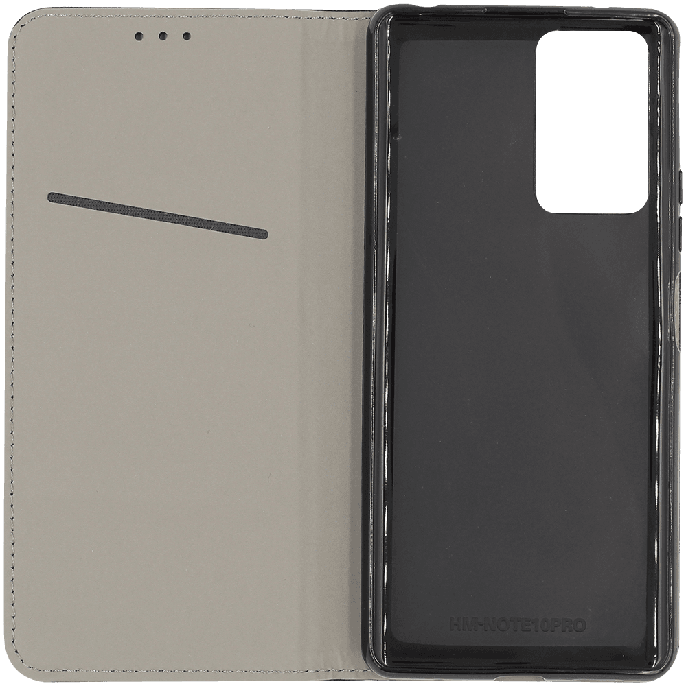Xiaomi Redmi Note 10 Pro oldalra nyíló flipes bőrtok rombusz mintás fekete