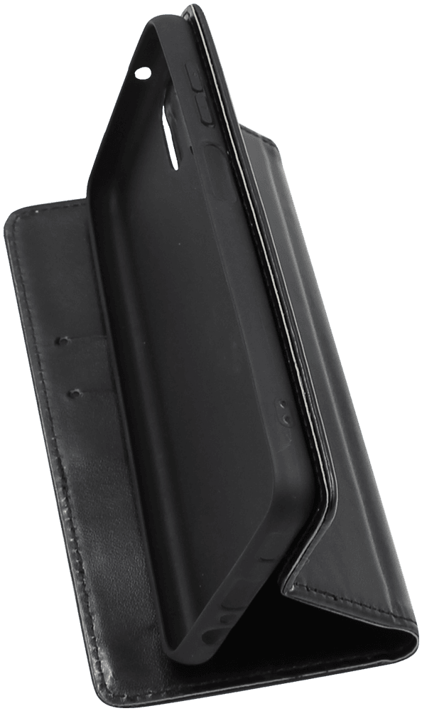 Samsung Galaxy M12 (SM-M127F) oldalra nyíló flipes bőrtok asztali tartó funkciós fekete