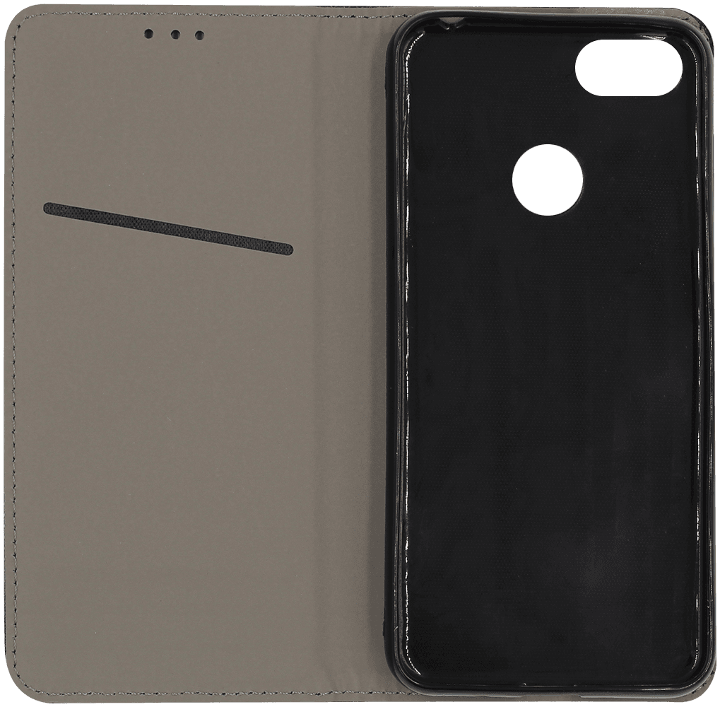 Motorola Moto E6 Play oldalra nyíló flipes bőrtok rombusz mintás fekete