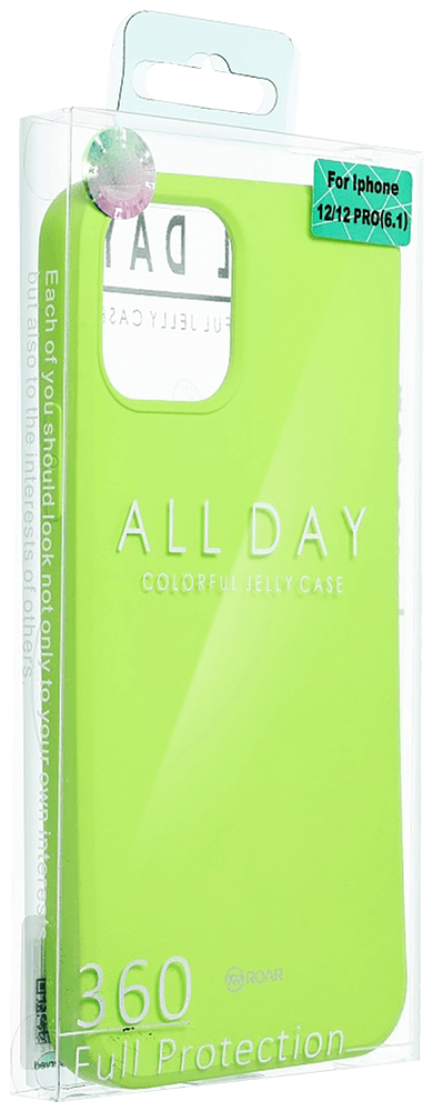 Apple iPhone 12 szilikon tok gyári ROAR világoszöld