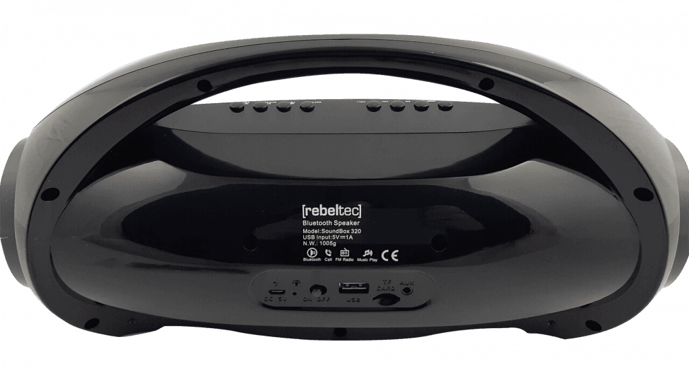 Motorola One Vision kompatibilis bluetooth hangszóró Rebeltec Soundbox fekete