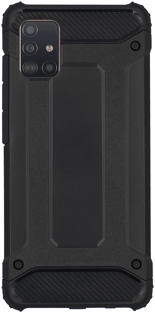 Samsung Galaxy A51 (SM-A515F) ütésálló tok légpárnás sarkas, hibrid Forcell Armor fekete